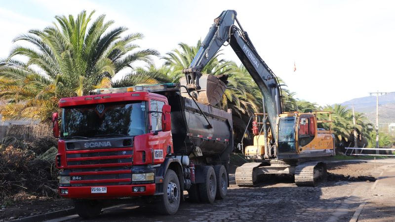 Anhelada pavimentación de Avda. Pascual Baburizza ya se inició en Los Andes