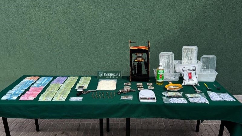 Desarticulan banda de microtráfico en San Felipe: dos detenidos y 5.000 dosis incautadas