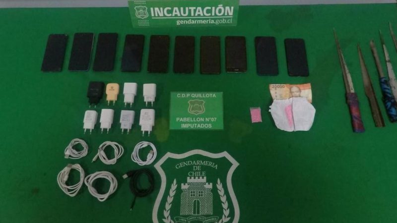 Gendarmería realiza allanamiento simultáneo en cárceles de Aconcagua 