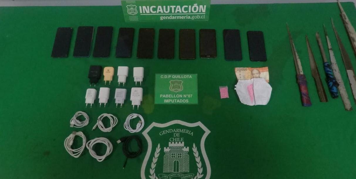 Gendarmería realiza allanamiento simultáneo en cárceles de Aconcagua
