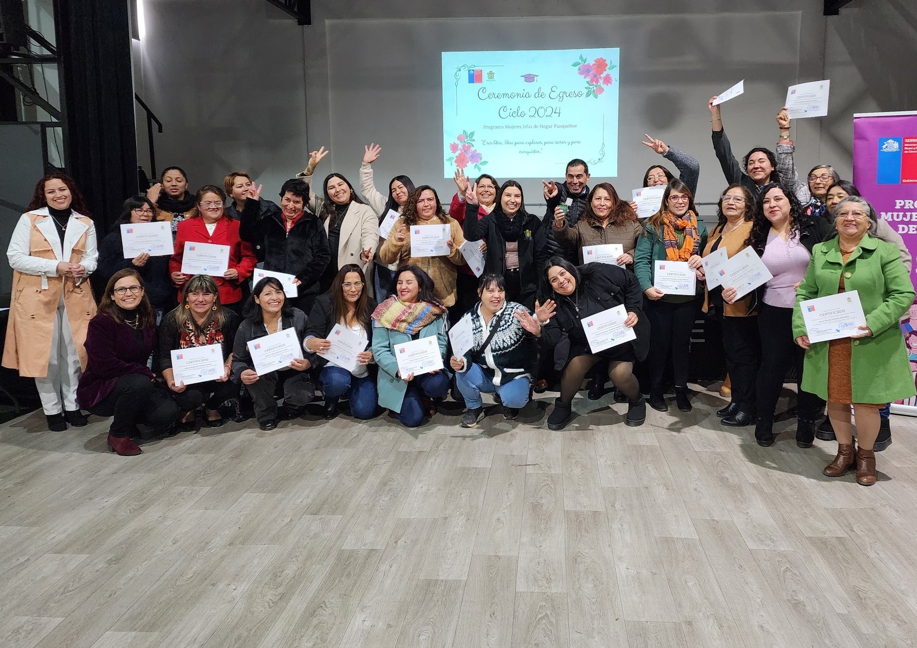 Más de 60 Mujeres de Panquehue Finalizan con Éxito el Programa Mujeres Jefas de Hogar