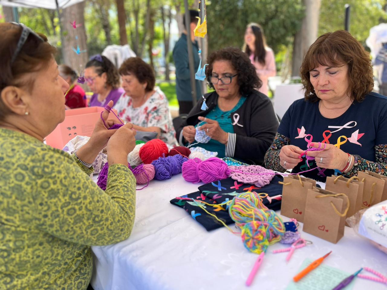 Con feria de salud “Tejiendo Conciencia” Los Andes se une al mes de la prevención de cáncer de mama