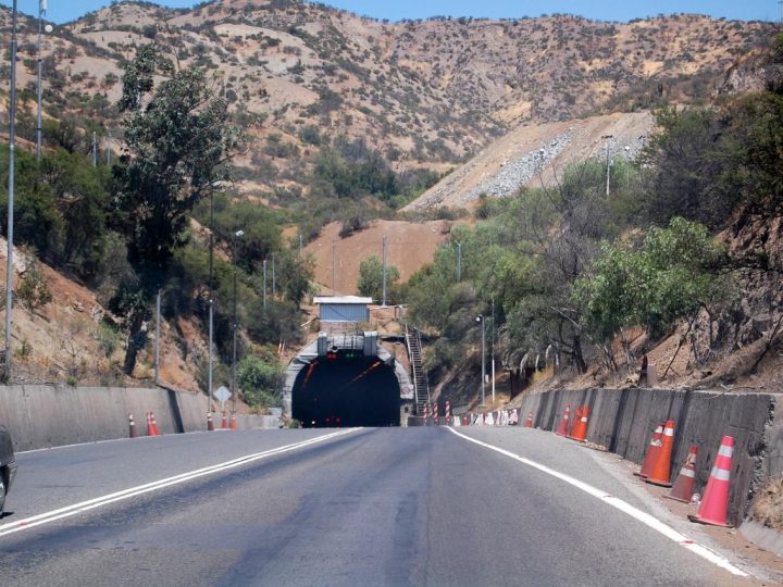 Anuncian cierre temporal nocturno del túnel Chacabuco por obras programadas