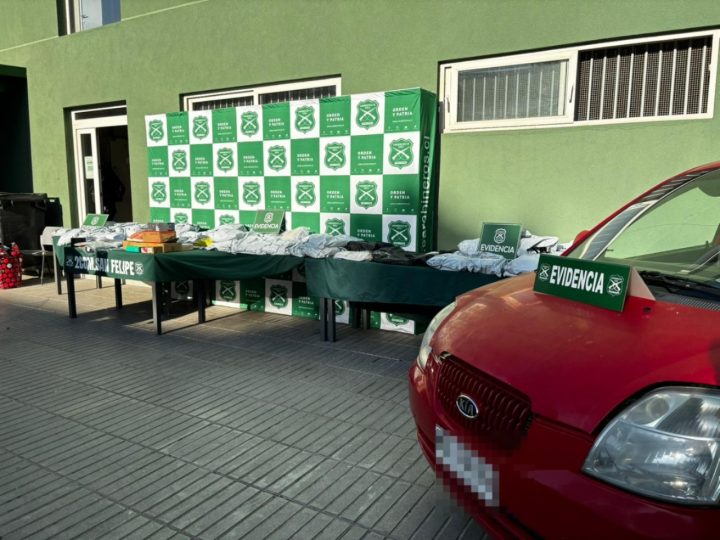 Detenido por receptación tras robo a bodegas de Chilexpress en San Felipe