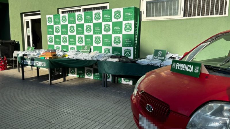 Detenido por receptación tras robo a bodegas de Chilexpress en San Felipe