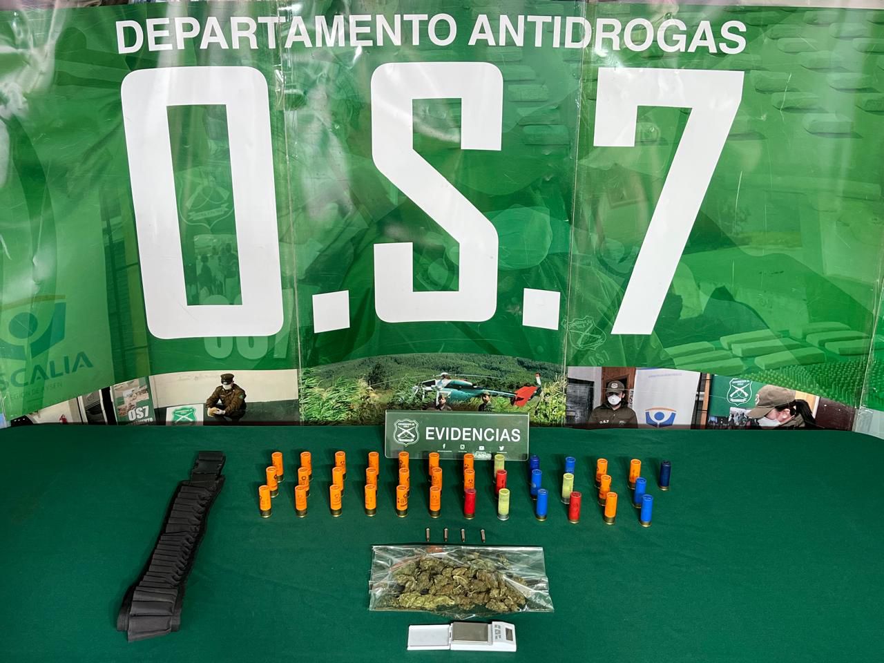 Dos detenidos en Putaendo por infracción a la Ley de Drogas y porte de municiones