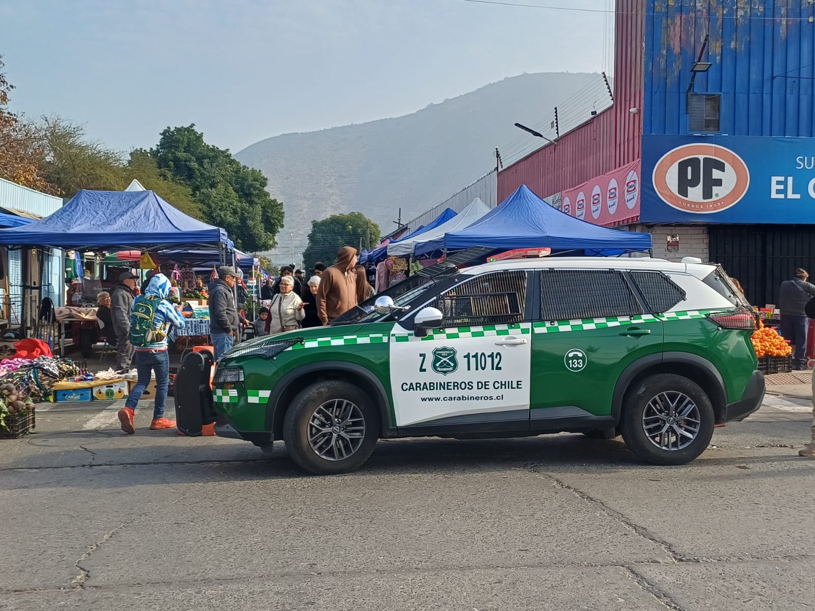 Ronda impacto en feria de Llay Llay: Operativo conjunto deja tres detenidos y decenas de controles preventivos