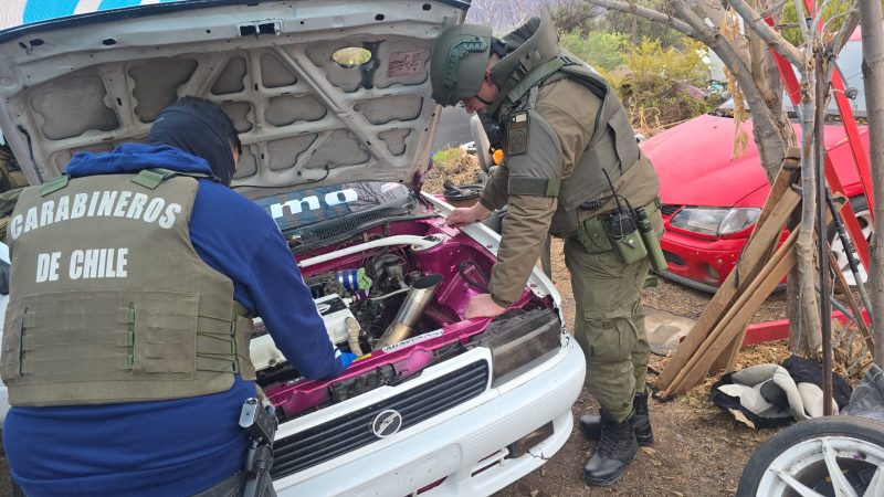 Dos detenidos y dos vehículos incautados deja investigación por carreras clandestinas en Los Andes
